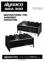 Dynaco QSA-300 - Service Manual 